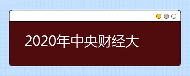 2020年中央财经大学美术类专业拟招生计划