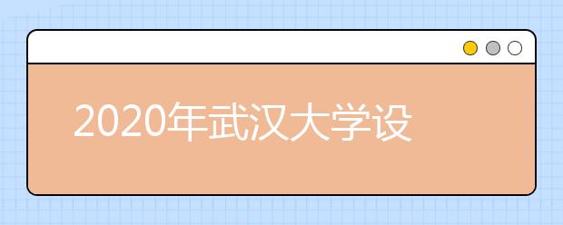 2020年武汉大学设计学类专业招生计划