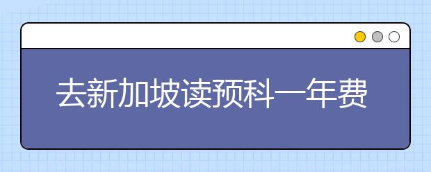 去新加坡读预科一年费用多少