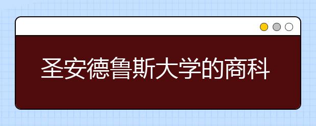 圣安德鲁斯大学的商科怎么样