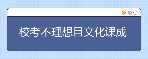 校考不理想且文化课成绩又不高时, 该怎么找院校