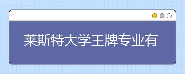 莱斯特大学王牌专业有哪些？