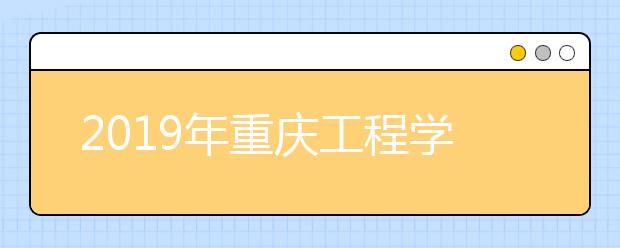 2019年重庆工程学院美术类本科专业招生计划