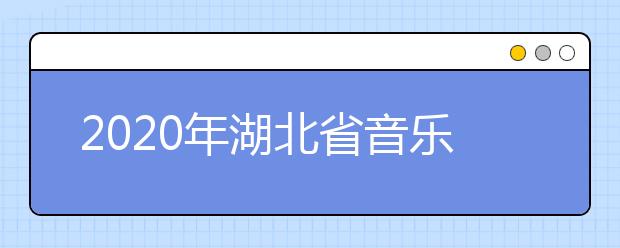 2020年湖北省音乐学类统考报考须知