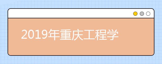 2019年重庆工程学院美术类本科专业招生计划