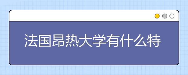 法国昂热大学有什么特色优势