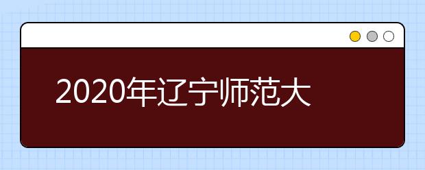 2020年辽宁师范大学艺术类招生专业目录