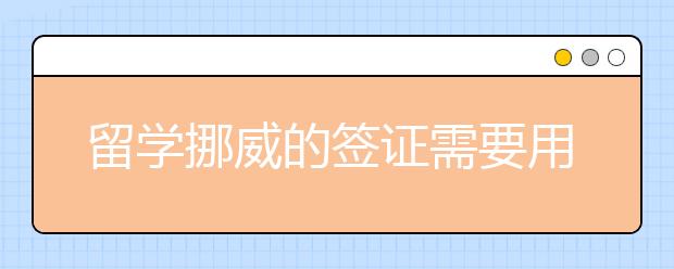 留学挪威的签证需要用什么材料办理