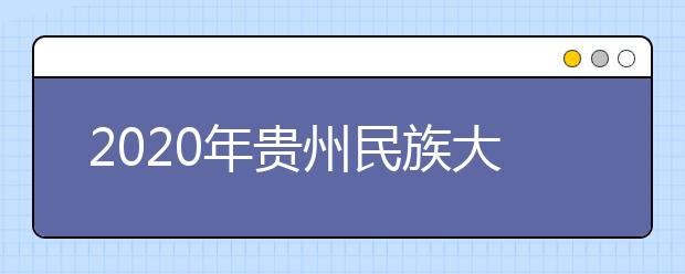 2020年贵州民族大学人文科技学院艺术类本科专业拟招生计划