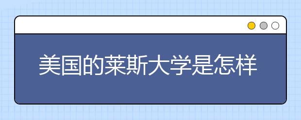 美国的莱斯大学是怎样申请的