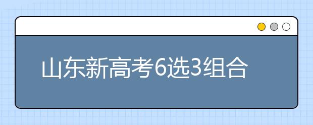 山东新高考6选3组合一览表详细解读 该怎么选