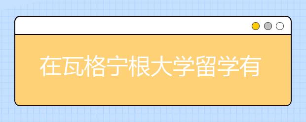 在瓦格宁根大学留学有什么优势