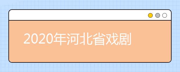 2020年河北省戏剧与影视学类及书法学专业校际联考安排的公告