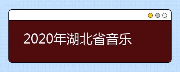 2020年湖北省音乐学类统考报考须知