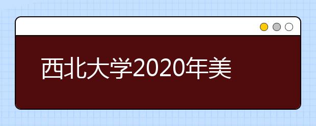 西北大学2020年美术类专业对外语成绩要求