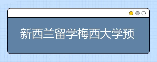 新西兰留学梅西大学预科申请详解