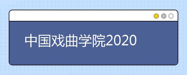 中国戏曲学院2020年导演系专业校考一试内容与要求