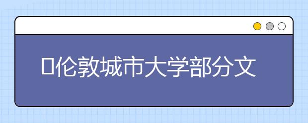 ​伦敦城市大学部分文学硕士课程