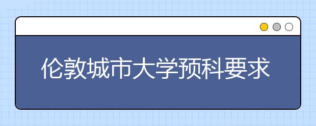 伦敦城市大学预科要求