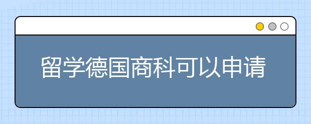 留学德国商科可以申请哪些英文授课项目