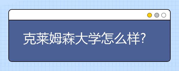 克莱姆森大学怎么样?