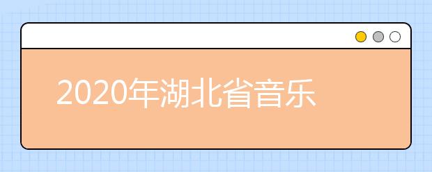 2020年湖北省音乐学类统考报考须知