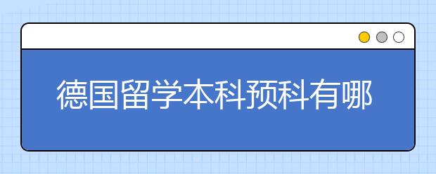 德国留学本科预科有哪些优势？