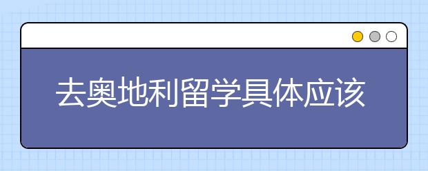 去奥地利留学具体应该怎么申请呢