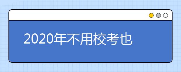 2020年不用校考也能上的艺术重点院校