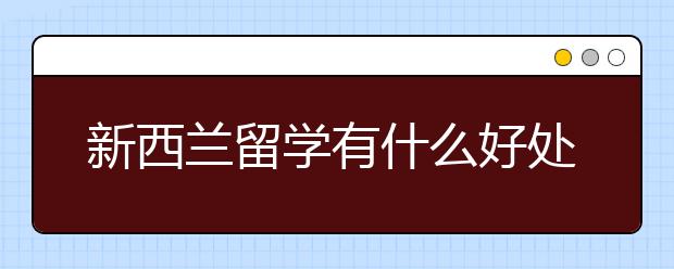 新西兰留学有什么好处