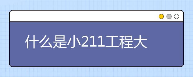 什么是小211工程大学