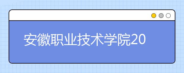 安徽职业技术学院2020年招生章程