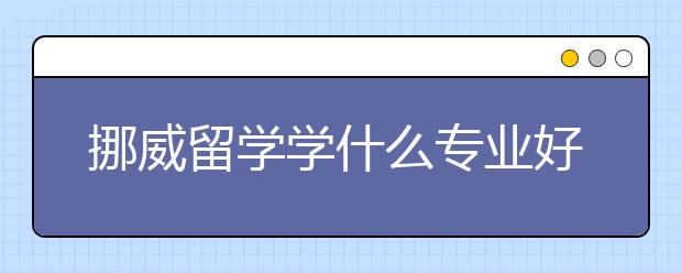 挪威留学学什么专业好？