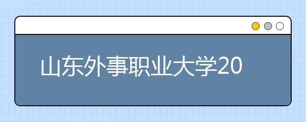 山东外事职业大学2020年普通高等教育招生章程