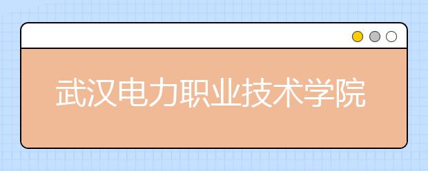 武汉电力职业技术学院2020年招生章程