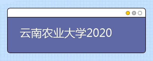 云南农业大学2020年招生章程