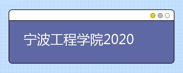 宁波工程学院2020年普通本科招生章程