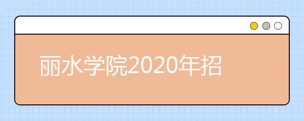 丽水学院2020年招生章程（含艺术类）