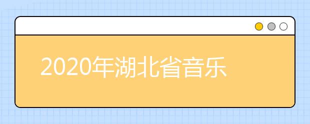 2020年湖北省音乐学类统考报考须知