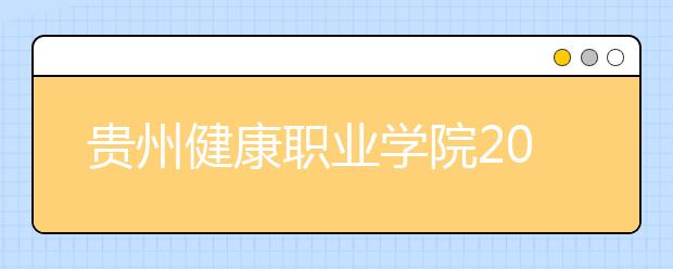 贵州健康职业学院2020年分类考试招生章程