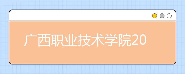 广西职业技术学院2020年单独考试招生简章