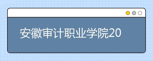 安徽审计职业学院2020年安徽省高职分专业招生计划