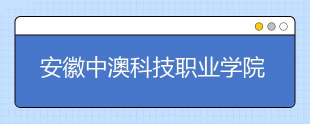 安徽中澳科技职业学院2020年安徽省高职分专业招生计划