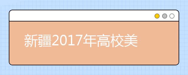 新疆2017年高校美术类专业统一考试大纲