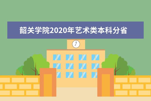 韶关学院2020年艺术类本科分省分专业招生计划