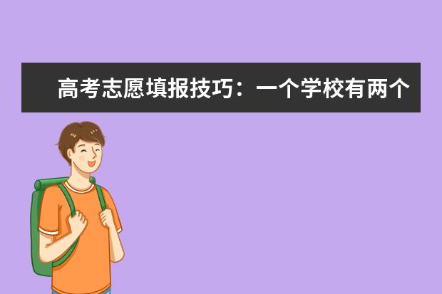 高考志愿填报技巧：一个学校有两个代码，算两个学校吗？