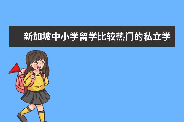 新加坡中小学留学比较热门的私立学校是哪些