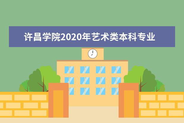 许昌学院2020年艺术类本科专业招生计划