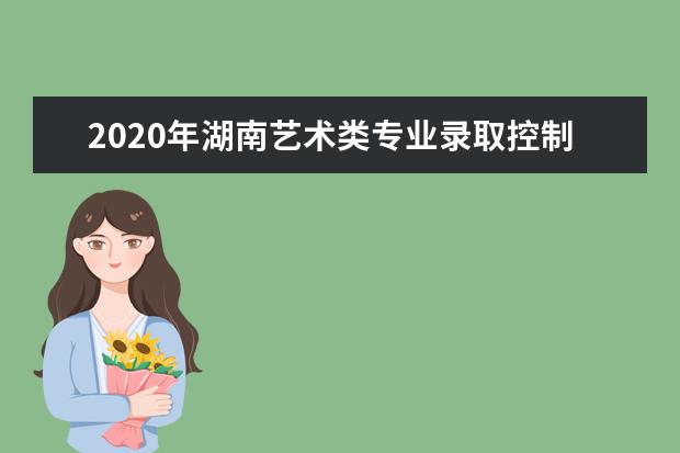 2020年湖南艺术类专业录取控制线