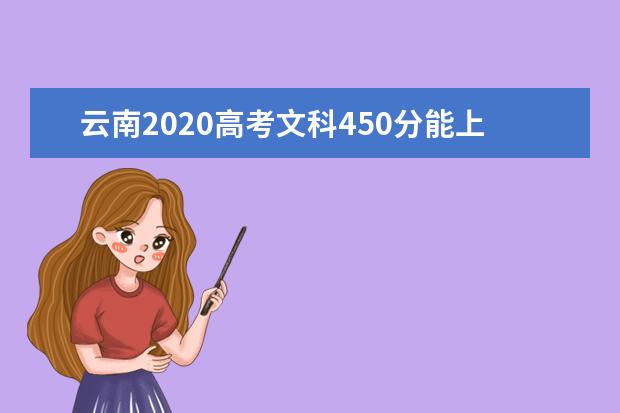 云南2020高考文科450分能上的大学有哪些？